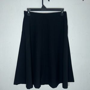 Zara Black Flare Midi Skirt with Pockets and Belt Loop Size S